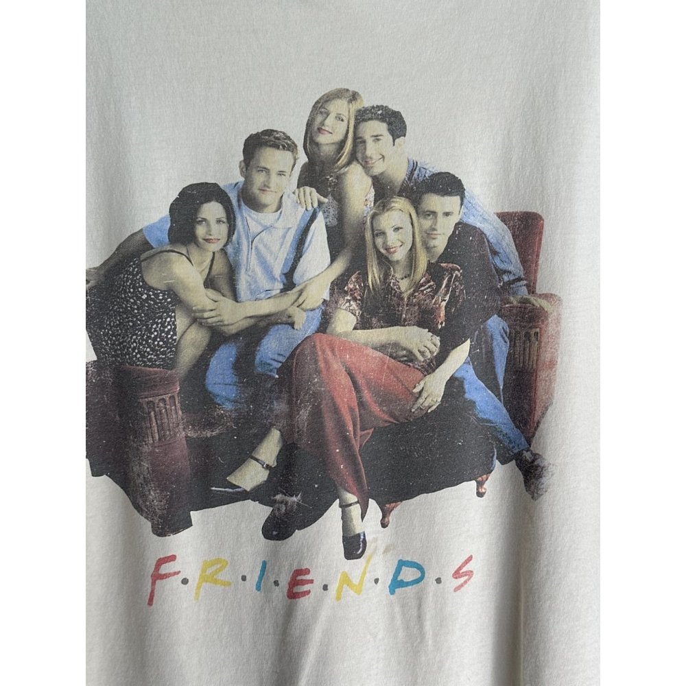 FRIENDS The Television Series sz XL cream short sleeve t-shirt vintage 2X stitch